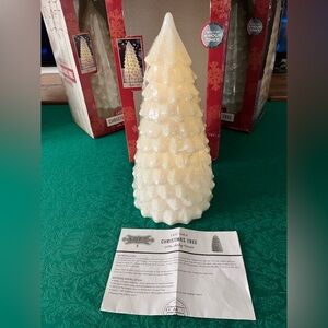 NIB SEALED LOFT LIVING 12” LED WAX CHRISTMAS TREE WITH TIMER